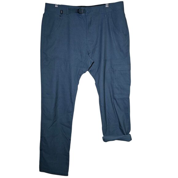 prAna Stretch Zion Slim Pant 2 Men’s 36x32 Grey Blue Water Repellent Hiking New - Picture 3 of 13